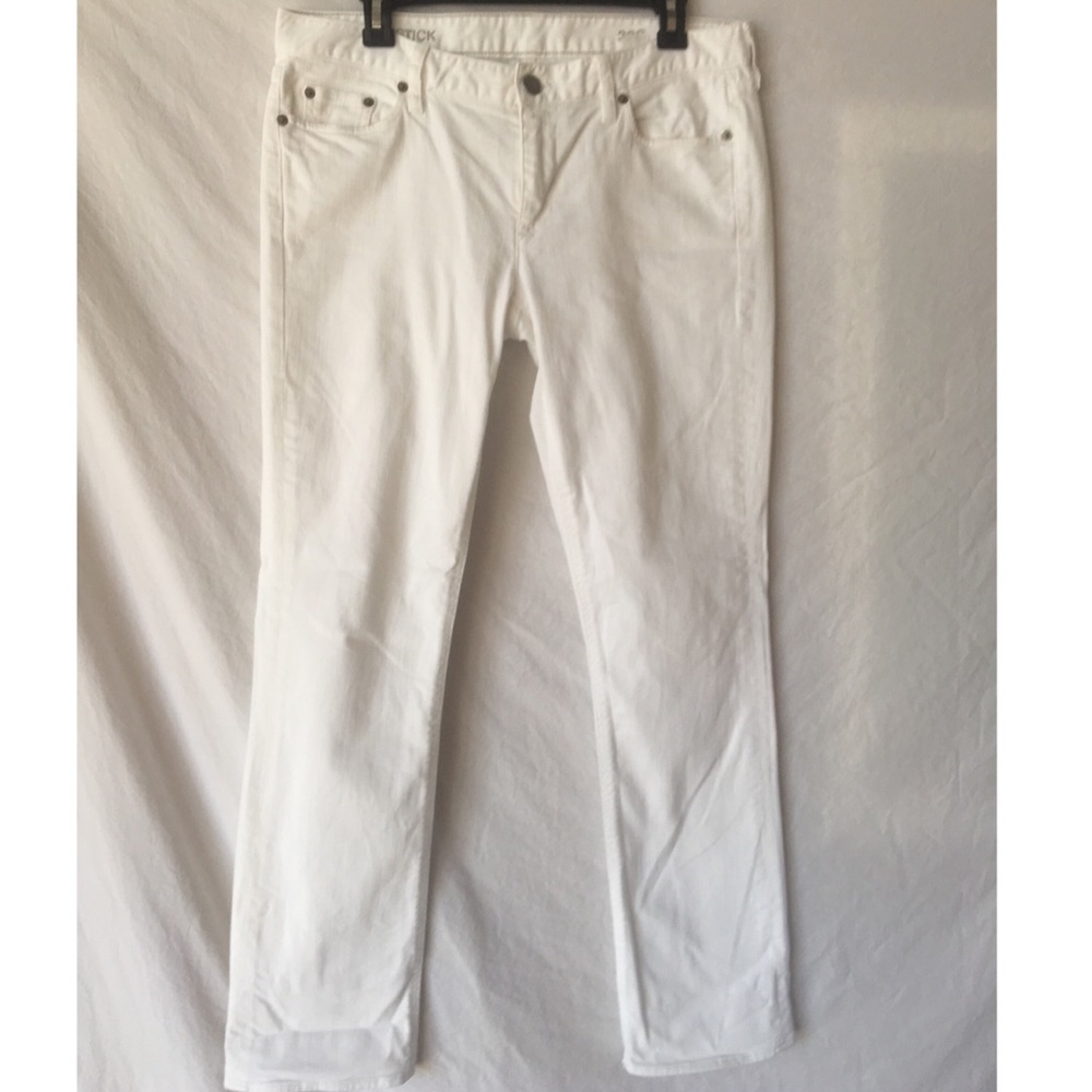 J. Crew Matchstick White Jeans